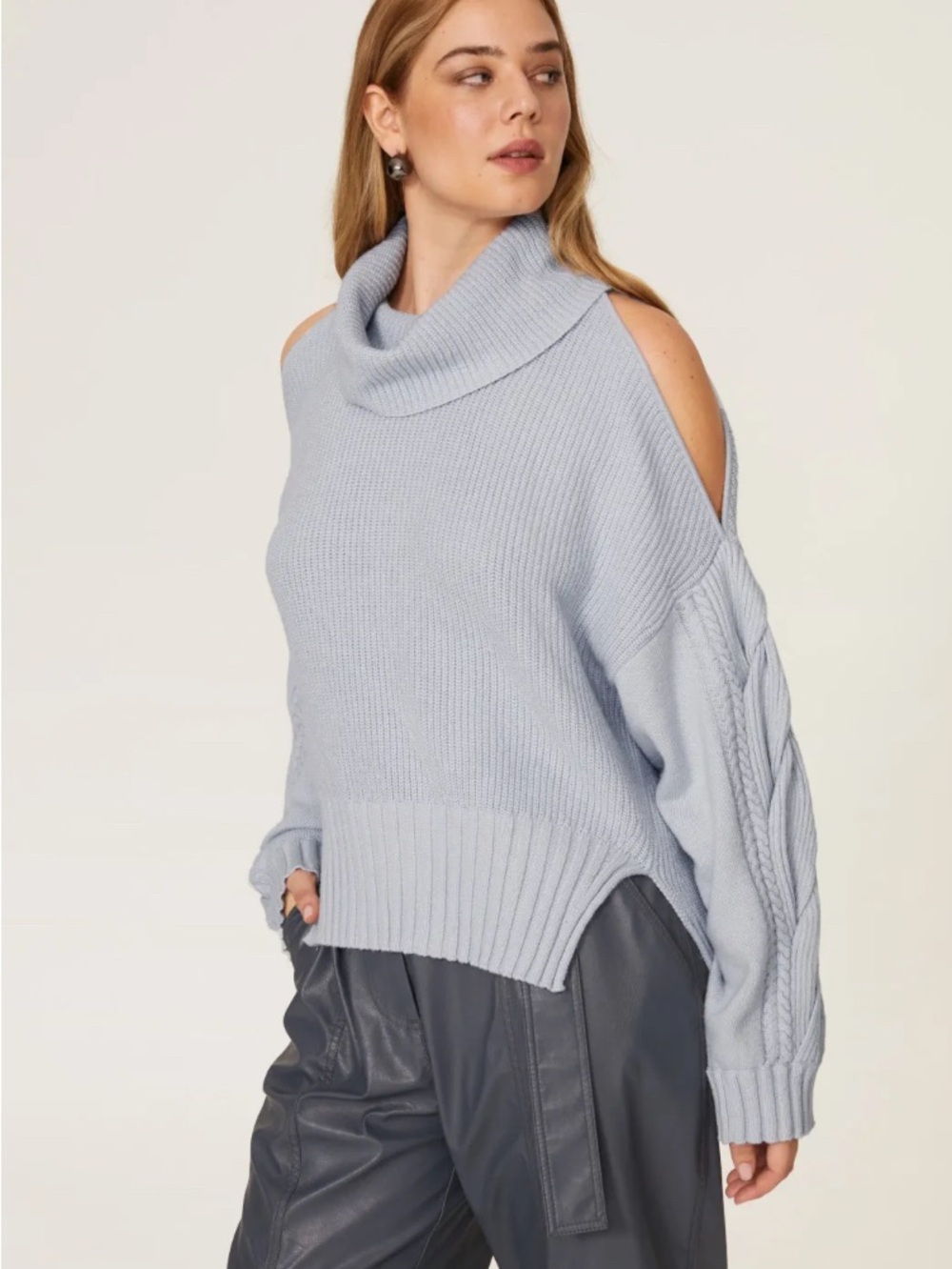 Jonathan Simkhai Chloe Light Blue Sweater